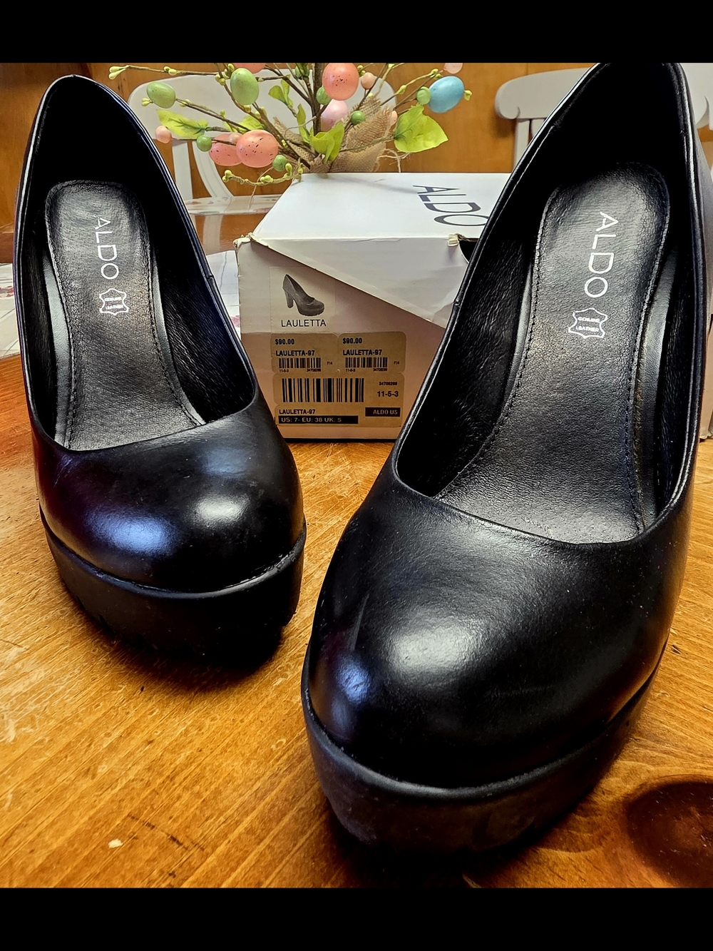 ALDO Black Platform Pumps